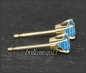 Preview: Ohrstecker 585 Gold, Topas aquamarin-blau 4,5,6,7mm
